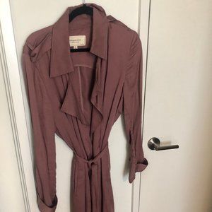 Plum Utility Trench Coat